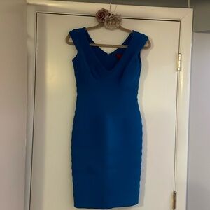 Blue bodycon dress